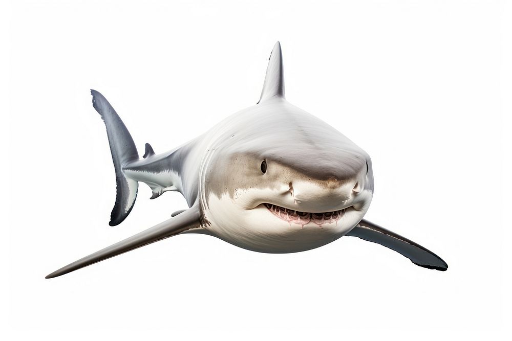 A white shark animal fish sea. AI generated Image by rawpixel.