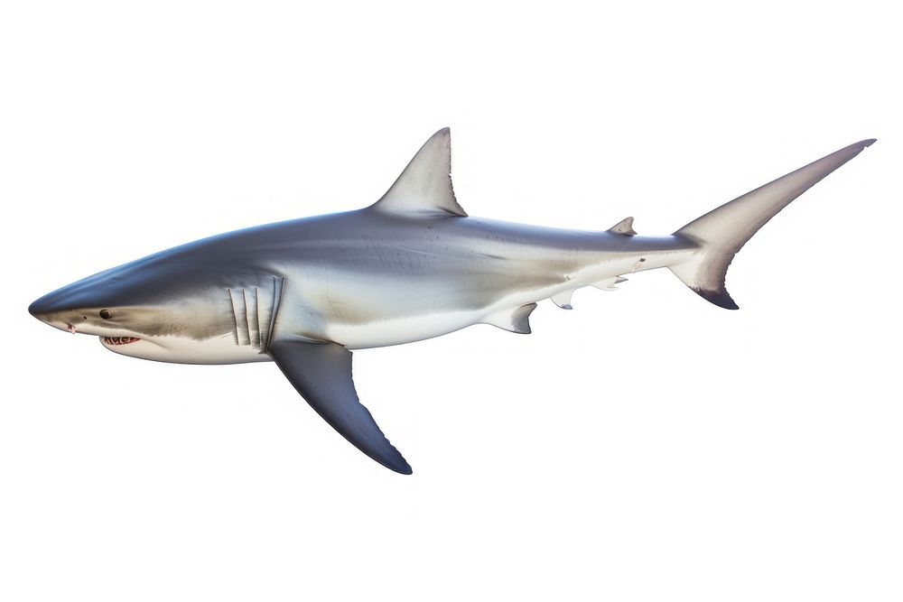 A white shark animal fish sea. AI generated Image by rawpixel.