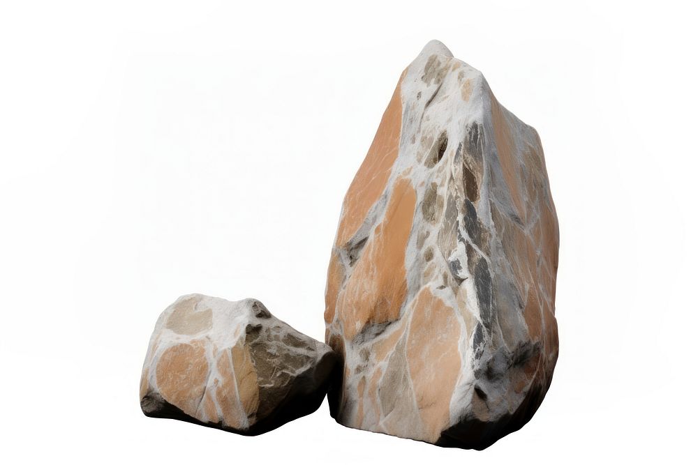 Stone mineral rock white background. AI generated Image by rawpixel.