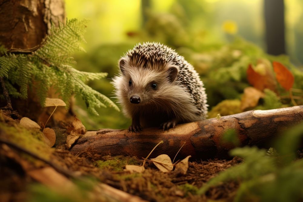 Hedgehog porcupine outdoors animal. AI generated Image by rawpixel.
