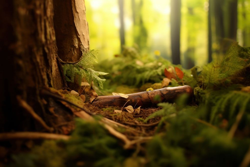 Woodland nature outdoors forest. AI generated Image by rawpixel.