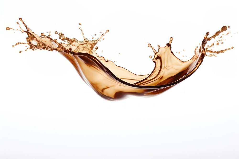 Coffee splash white background refreshment accessories. AI generated Image by rawpixel.