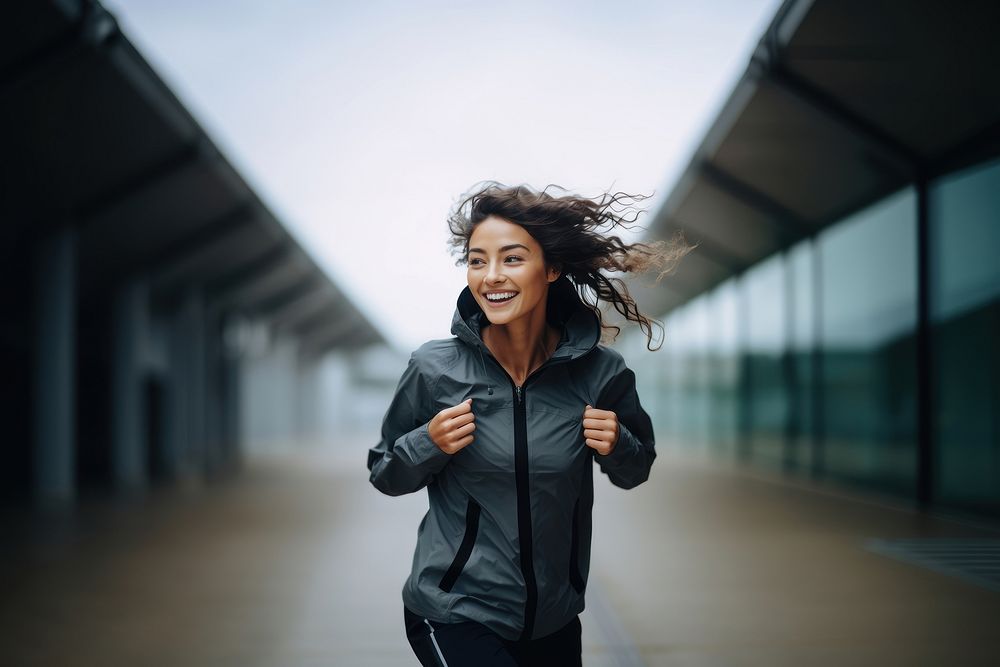 Running jogging outdoors sports. AI generated Image by rawpixel.