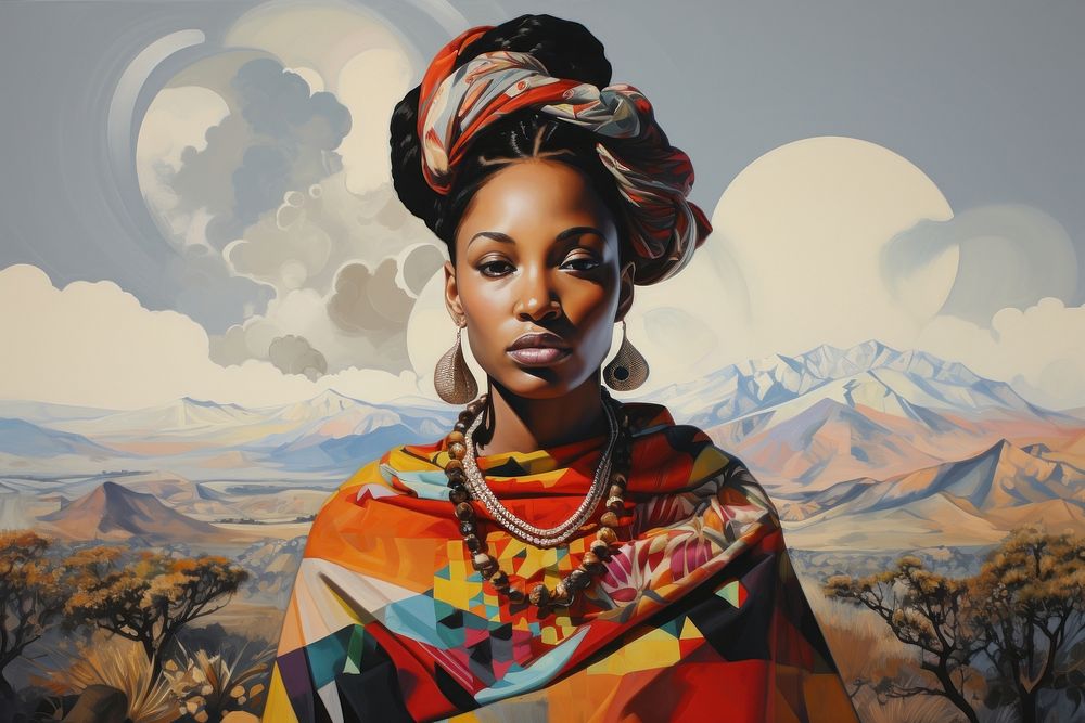 Africa portrait art individuality. AI generated Image by rawpixel.