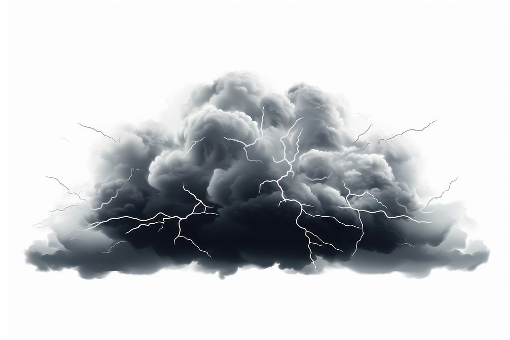 Storm cloud lightning thunderstorm nature. AI generated Image by rawpixel.