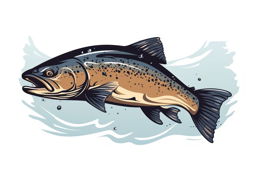 Trout trout fish drawing. AI | Premium Photo Illustration - rawpixel