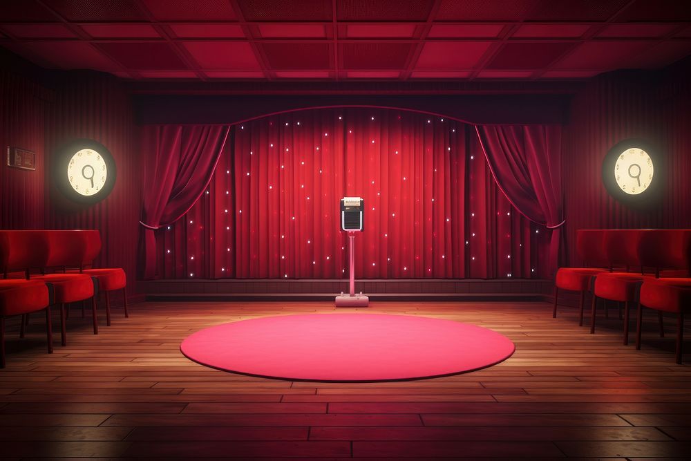 Karaoke Room lighting stage architecture. AI generated Image by rawpixel.