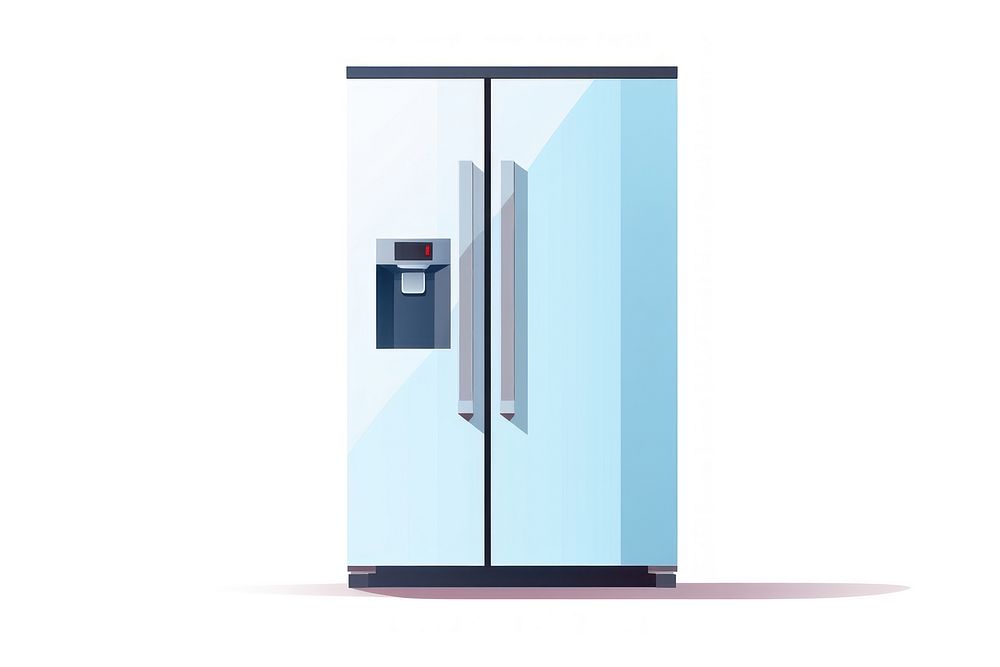 Refrigerator appliance door white background. AI generated Image by rawpixel.