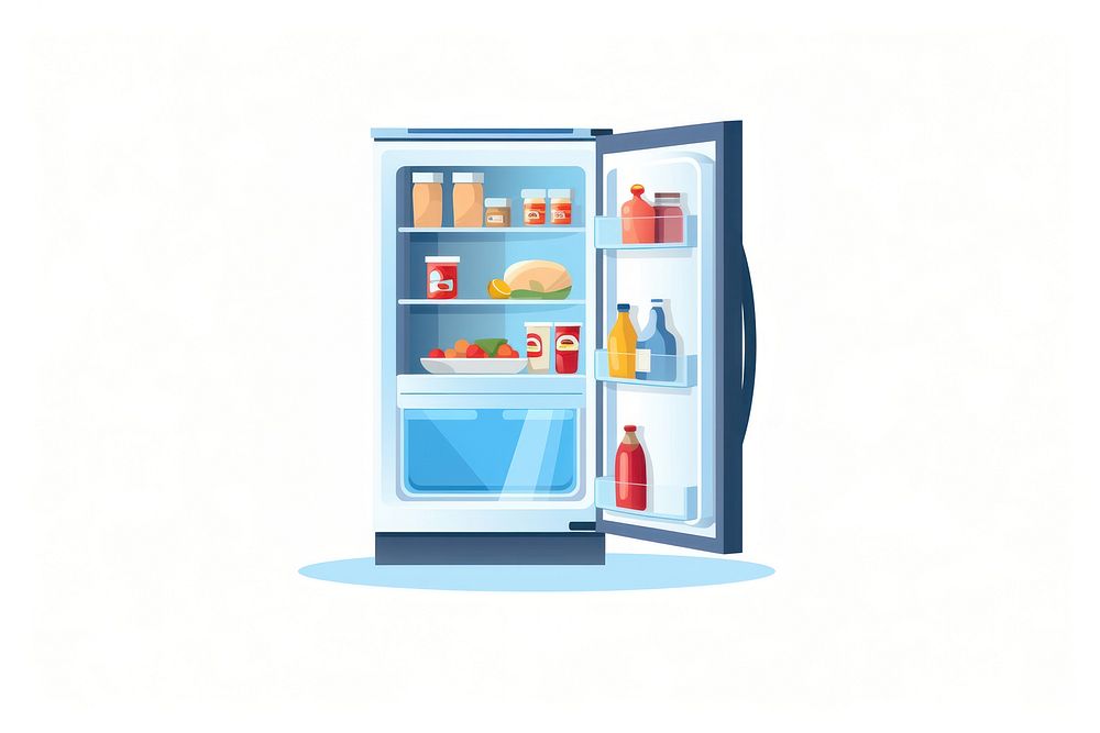 Refrigerator appliance white background technology. AI generated Image by rawpixel.