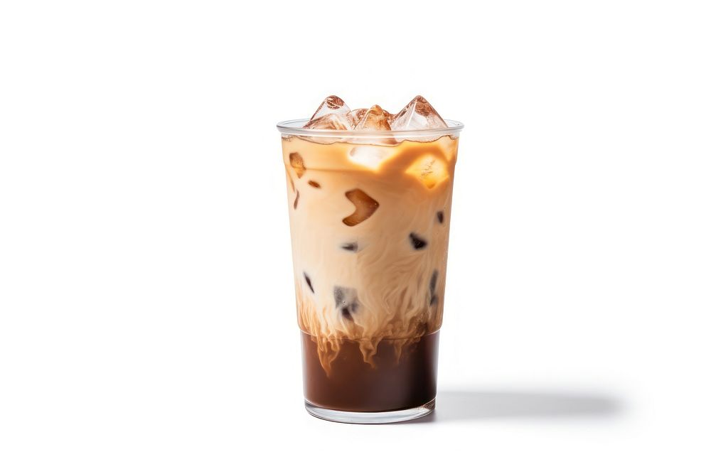 Iced coffee drink white background iced coffee. AI generated Image by rawpixel.