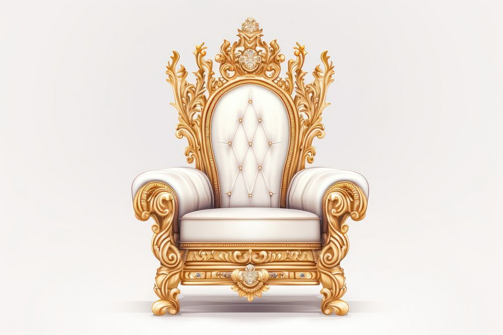 Throne Chair chair furniture armchair. AI generated Image by rawpixel.