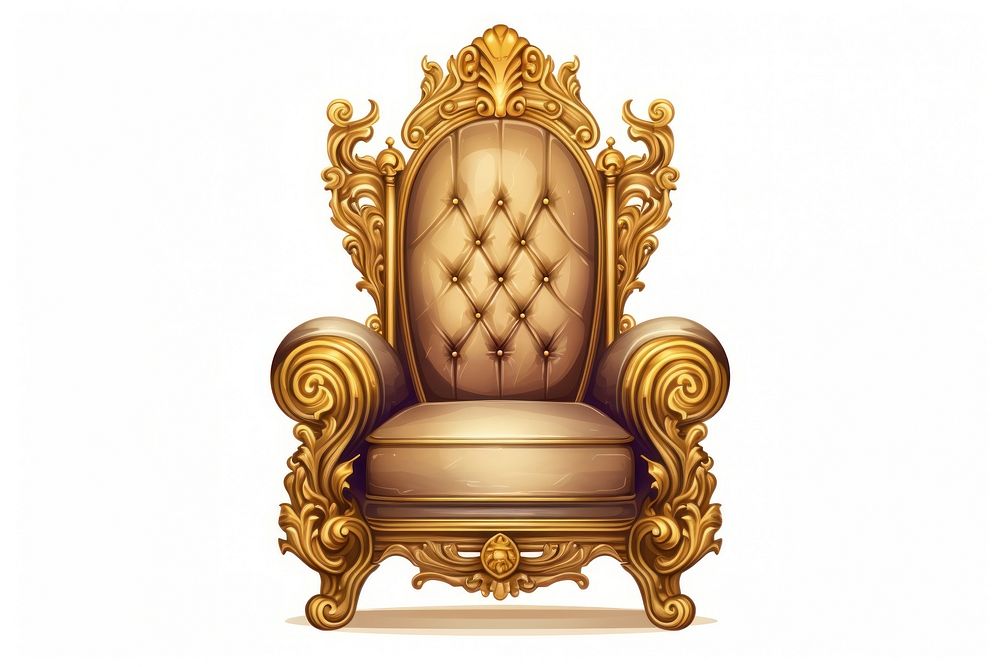 Throne chair furniture armchair. AI generated Image by rawpixel.