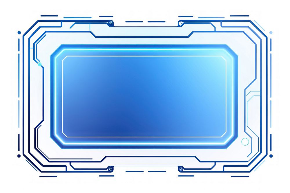Border Box technology futuristic blue. AI generated Image by rawpixel.
