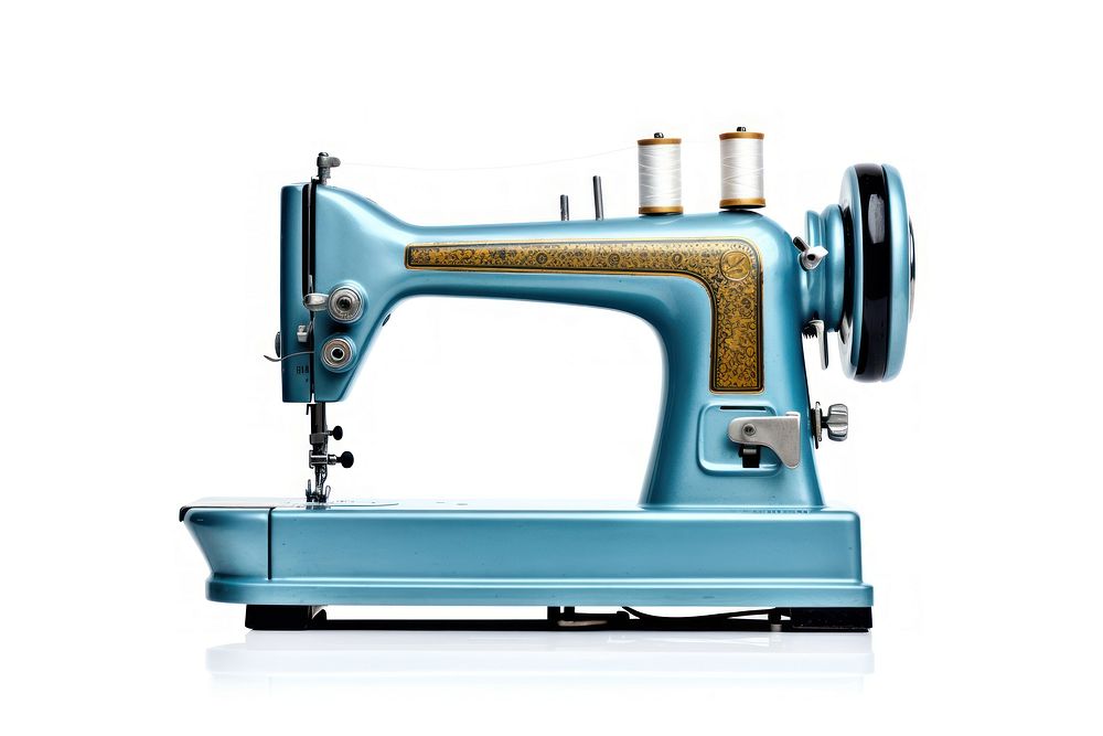 Sewing sewing machine white background. AI generated Image by rawpixel.