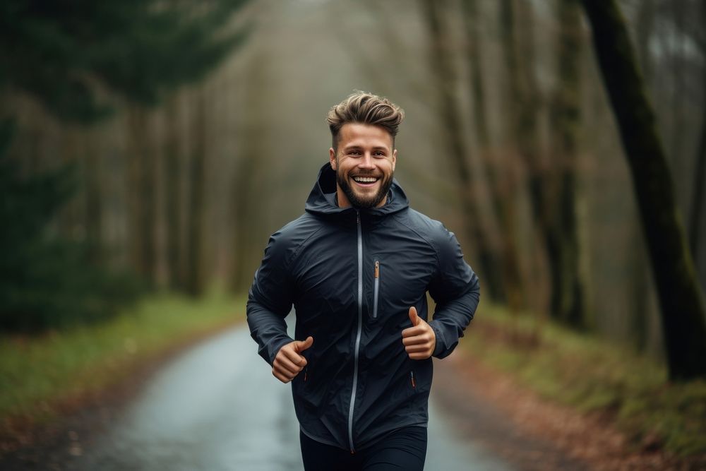 Jogging running outdoors sports. AI generated Image by rawpixel.