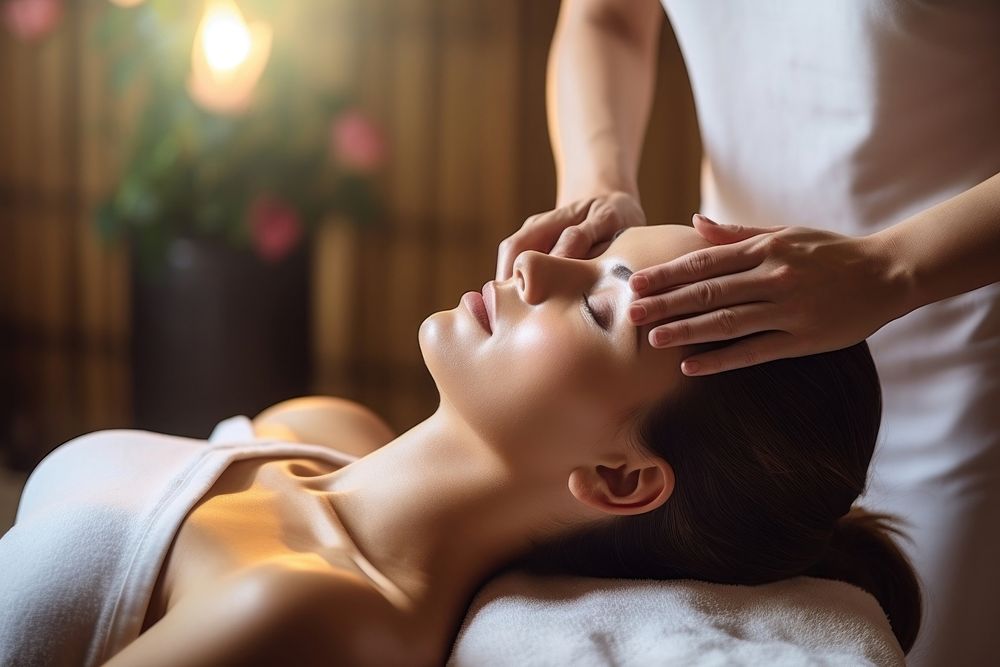 Massage adult woman spa. AI generated Image by rawpixel.