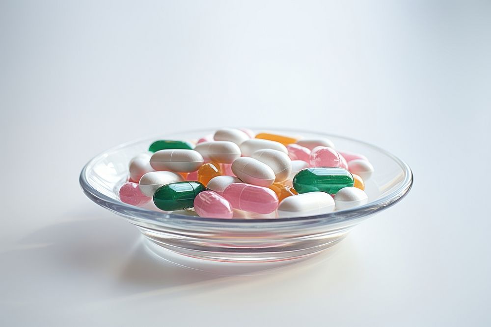 Medicine pills confectionery capsule food. 