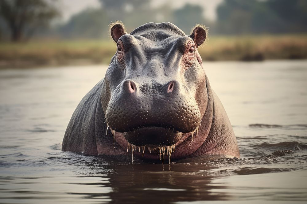 Hippopotamus hippopotamus wildlife animal. 