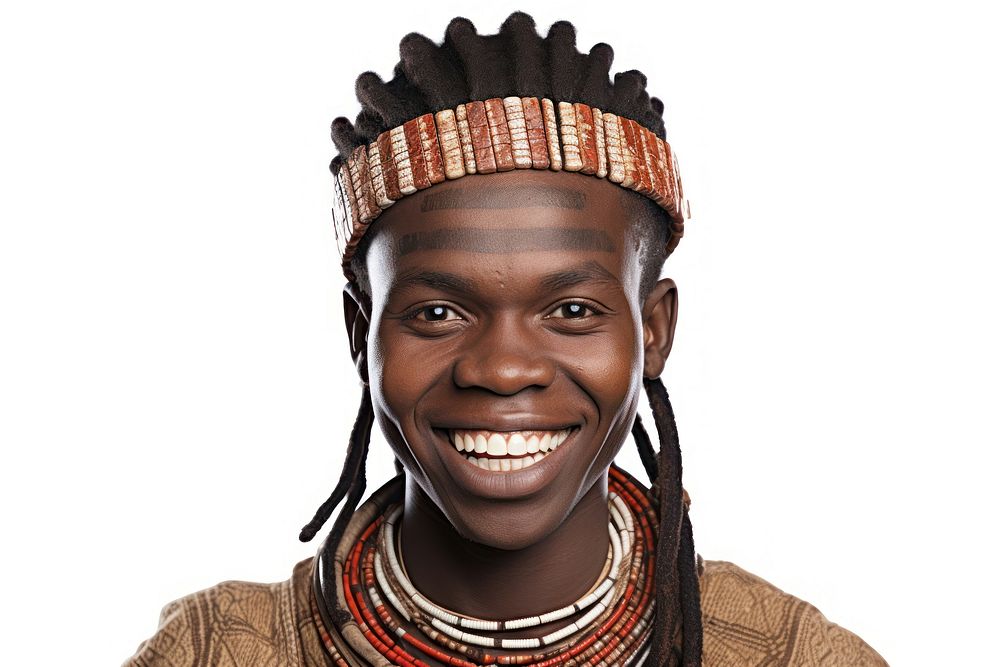 African Tribe smile portrait person. AI generated Image by rawpixel.