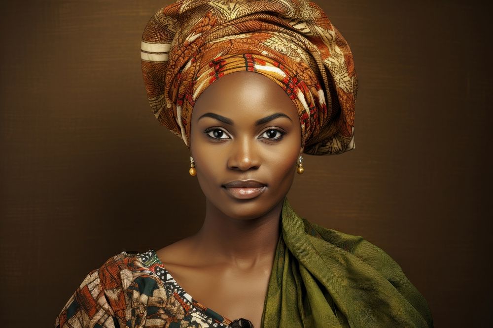 African dress portrait adult photo. AI generated Image by rawpixel.