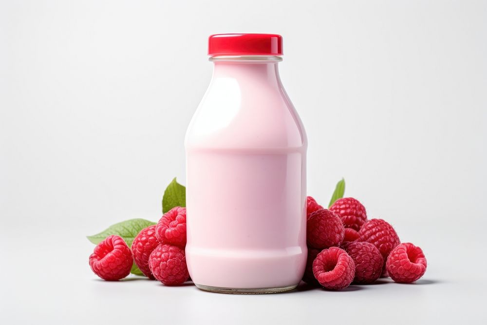 Raspberry raspberry bottle fruit. AI generated Image by rawpixel.