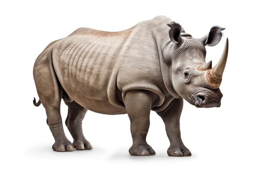 Rhino wildlife animal mammal. AI generated Image by rawpixel.