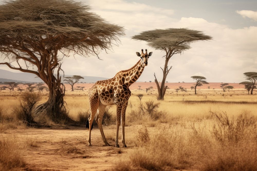 SERENGETI landscape grassland wildlife. AI generated Image by rawpixel.