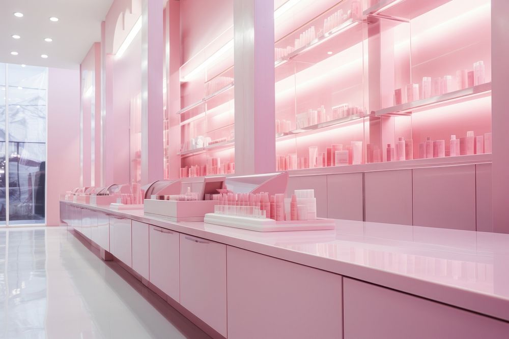 Cosmetics store architecture laboratory. AI generated Image by rawpixel.