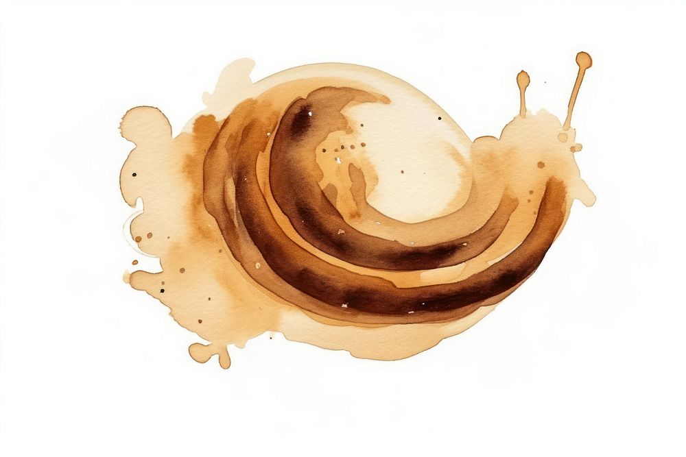 Coffee stains refreshment mollusk pattern. AI generated Image by rawpixel.