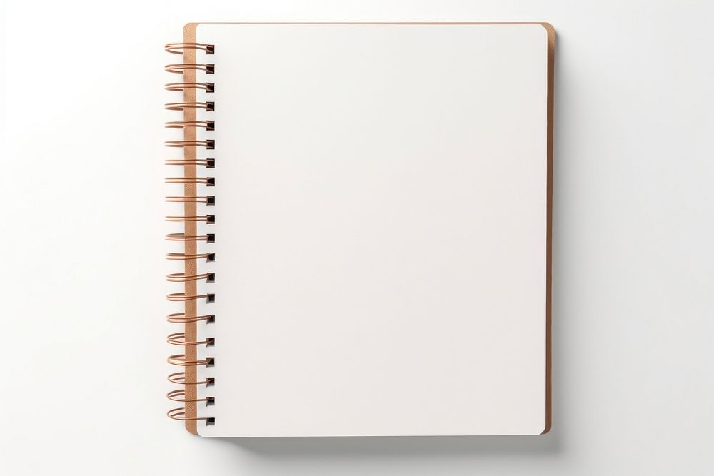 Notebook diary page white background. AI generated Image by rawpixel.
