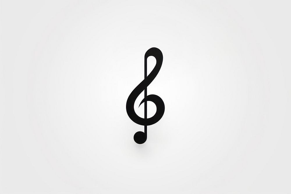 Musical note symbol black white. AI generated Image by rawpixel.