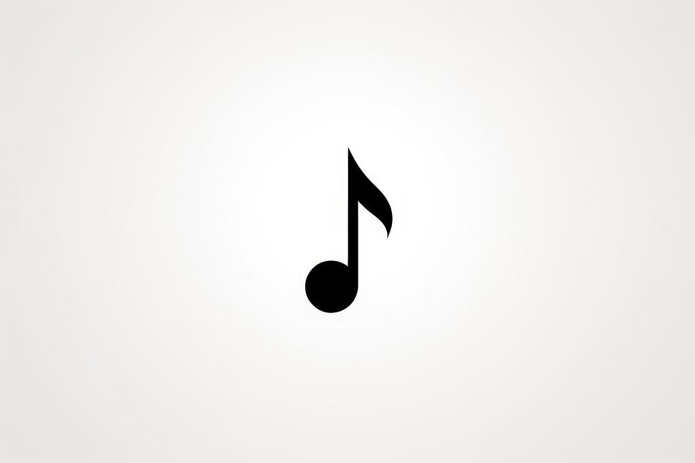 Musical note symbol white black. AI generated Image by rawpixel.