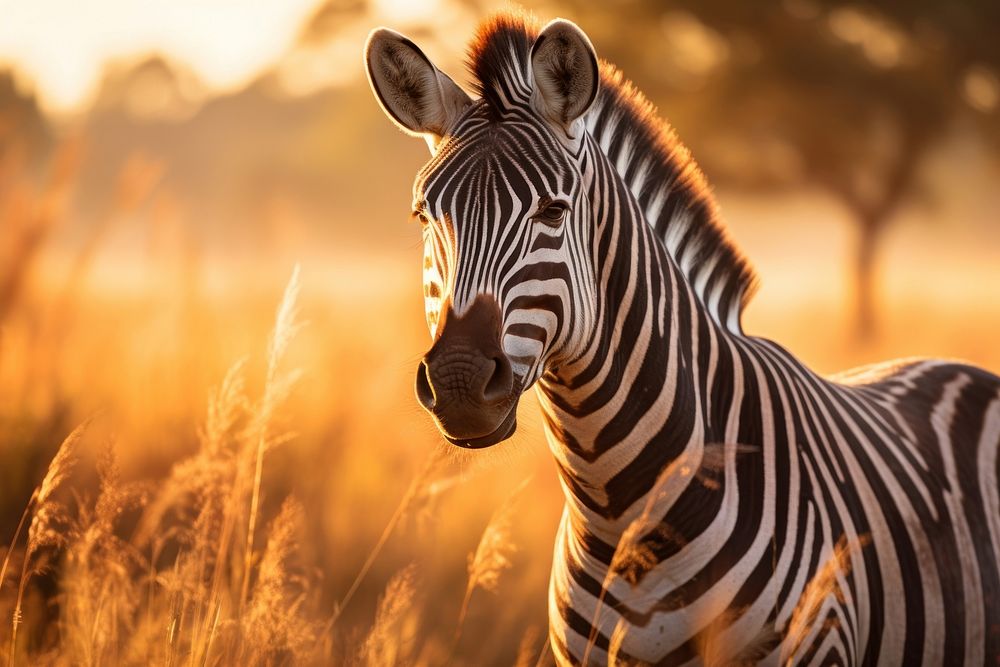 Zebra zebra wildlife savanna. AI generated Image by rawpixel.