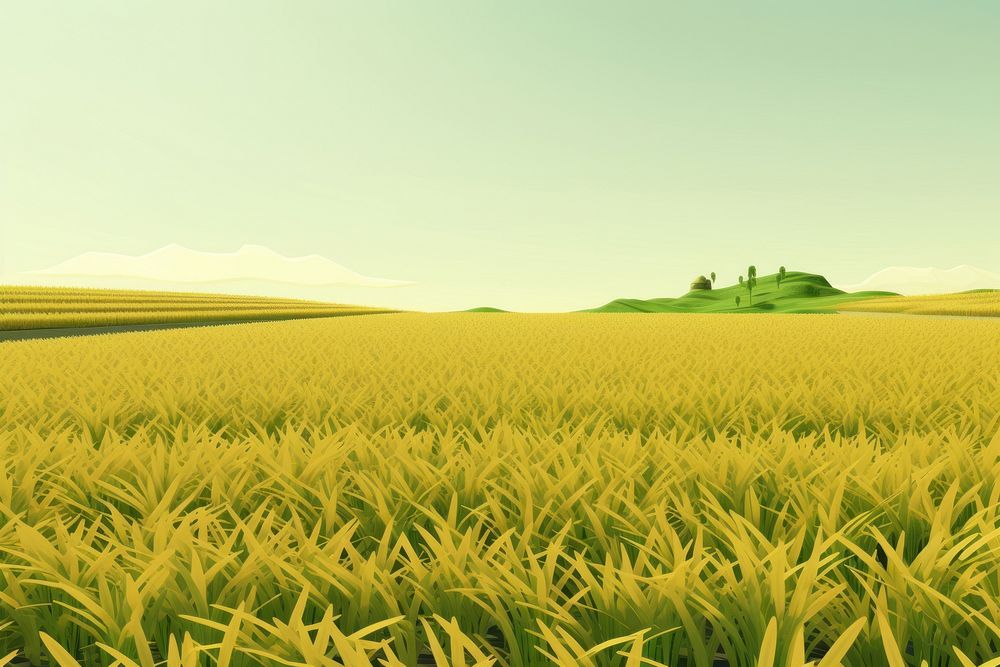 Agriculture field landscape grassland. AI generated Image by rawpixel.