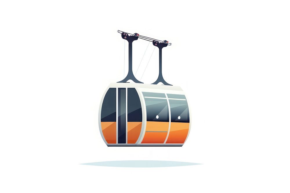 Cable car vehicle transportation cartoon. AI generated Image by rawpixel.