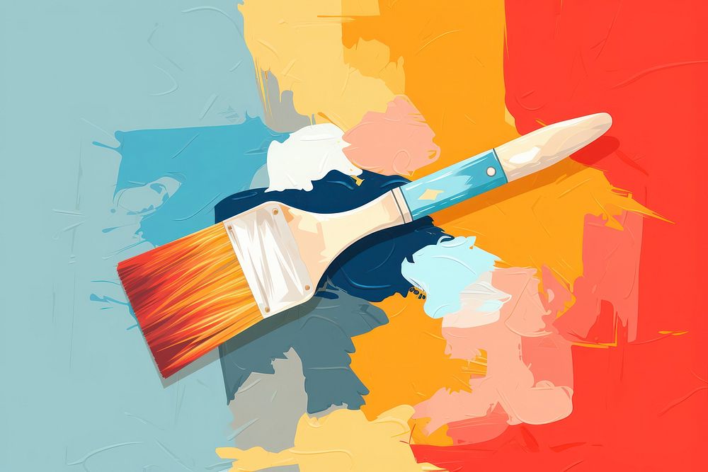 Paint brush art paintbrush creativity. AI generated Image by rawpixel.