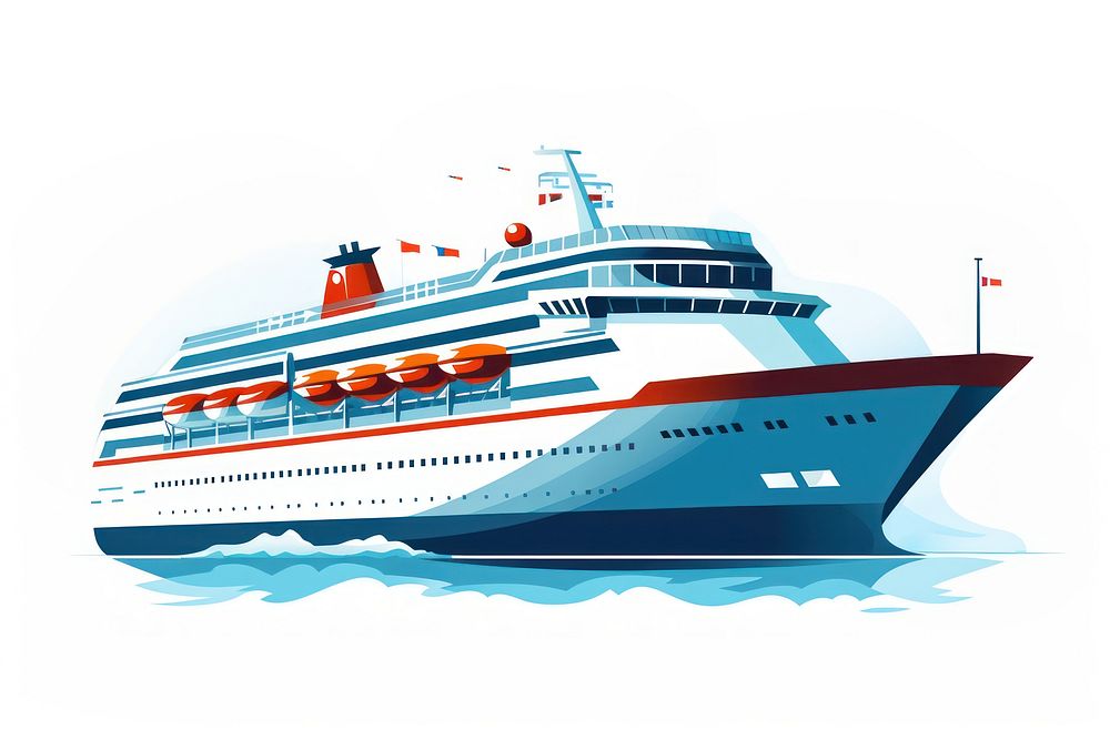 Cruise ship vehicle ferry boat. AI generated Image by rawpixel.