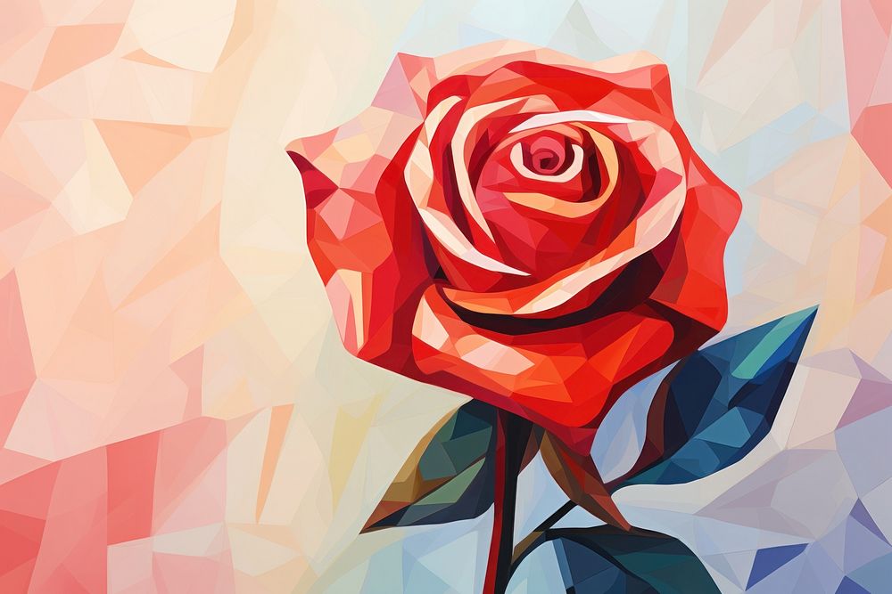 Painting flower rose art. 