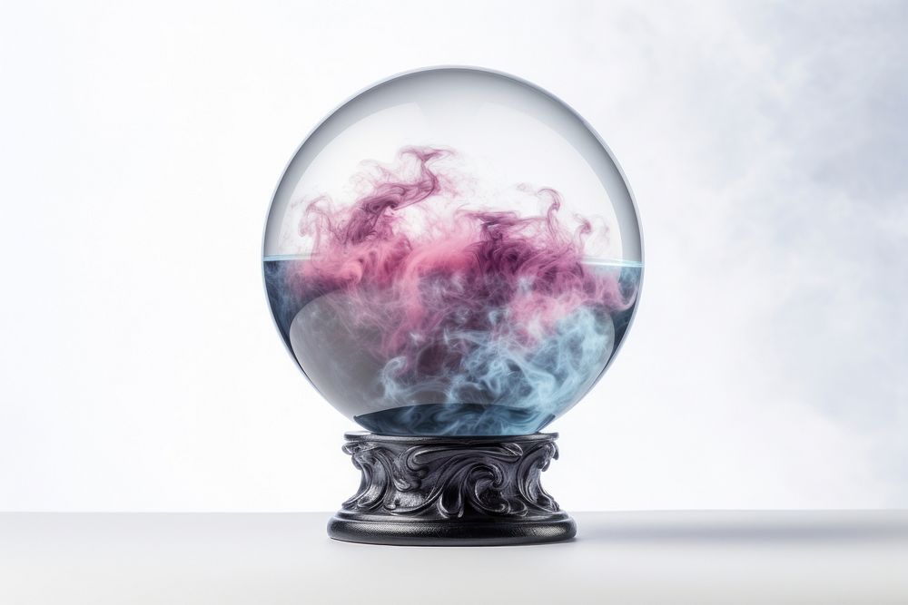 Crystal ball sphere glass transparent. AI generated Image by rawpixel.