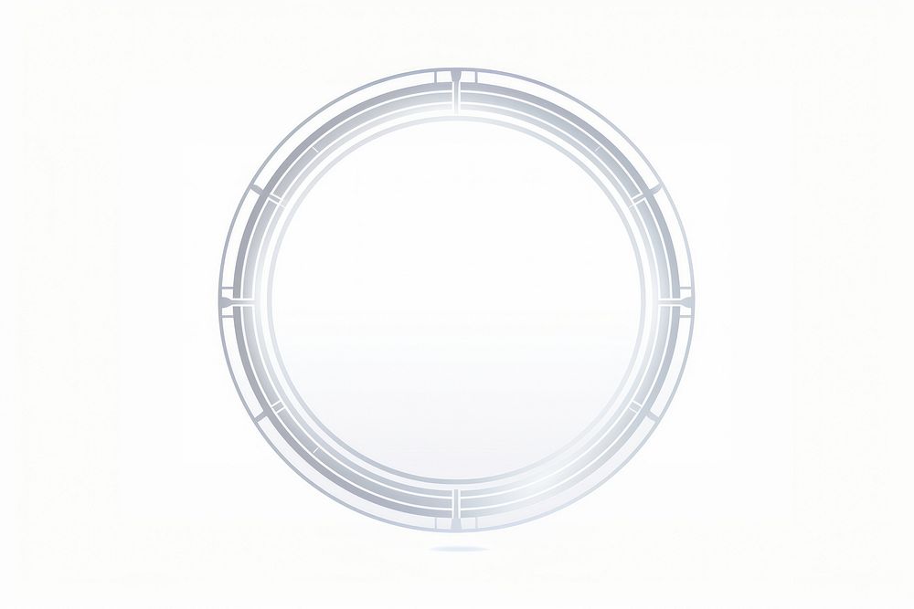 A white futuristic circular digital border vector white background technology dishware. AI generated Image by rawpixel.