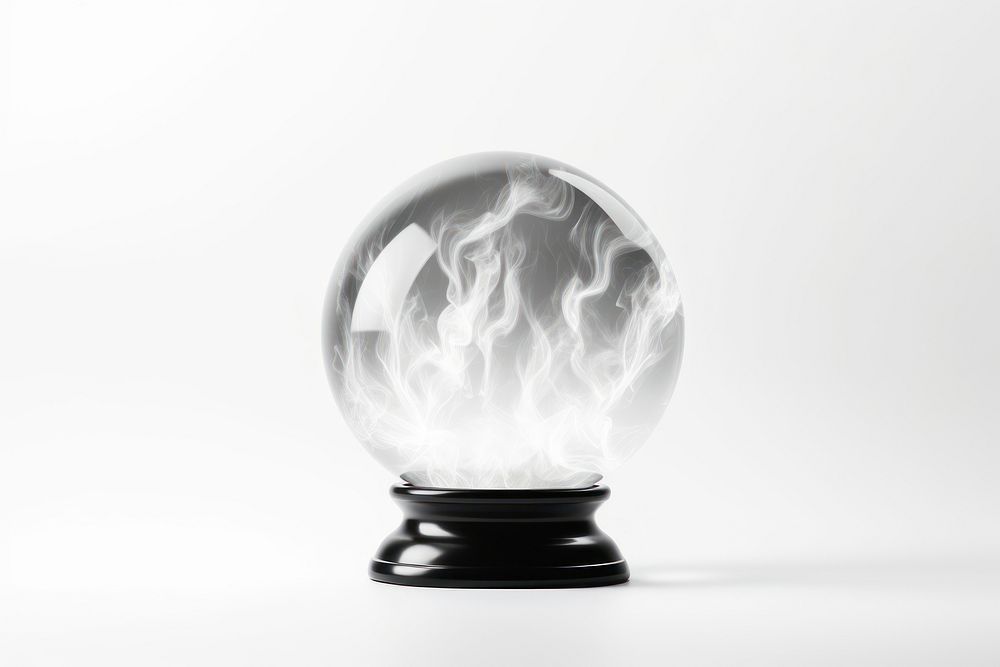 Crystal ball sphere light white. AI generated Image by rawpixel.