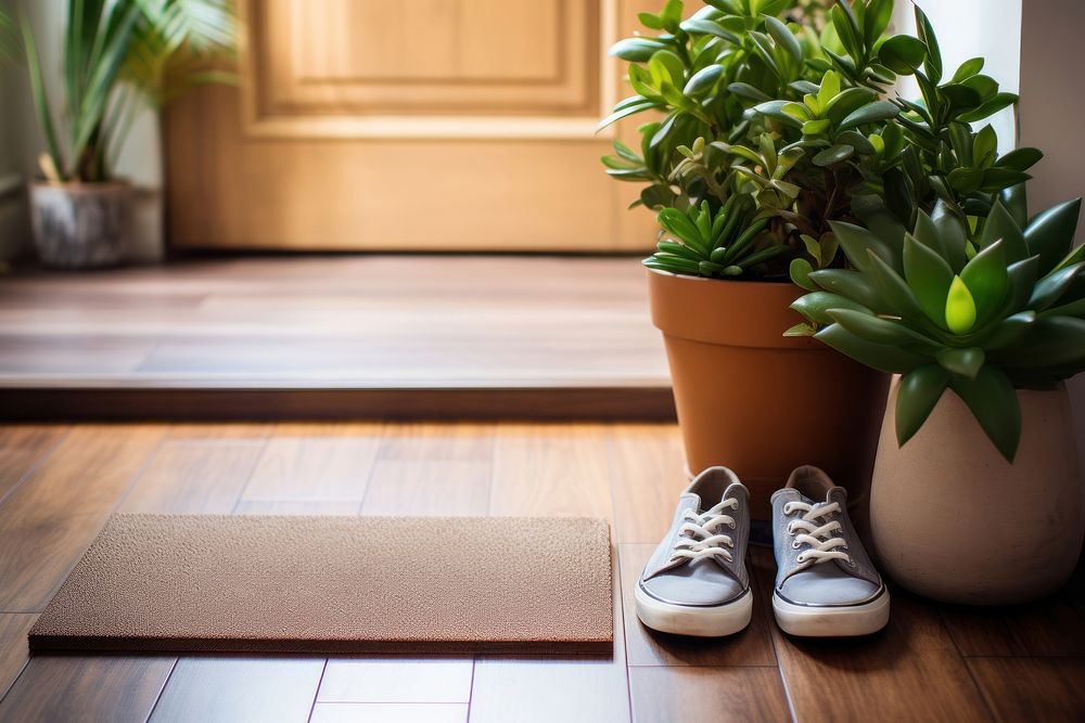 Welcome Mat floor plant shoe. 