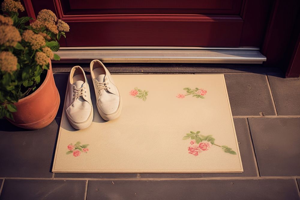 House mat shoe plant flooring. 