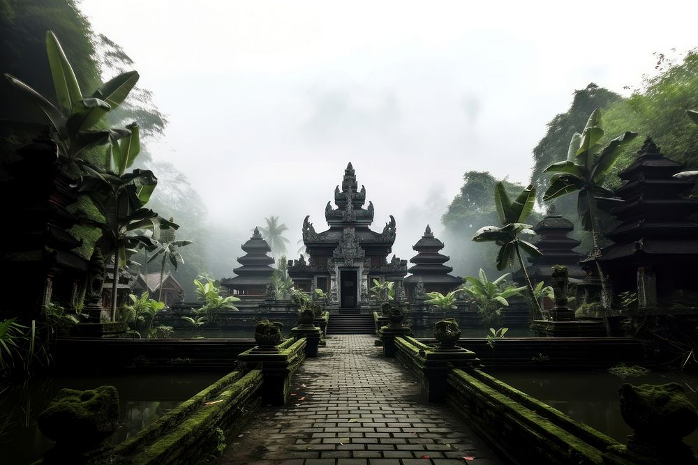 Outdoors temple plant spirituality. AI generated Image by rawpixel.