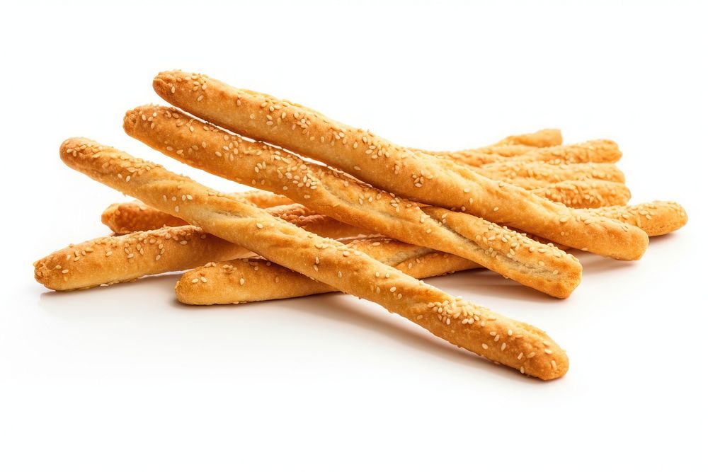 Bread sticks food white background freshness. AI generated Image by rawpixel.