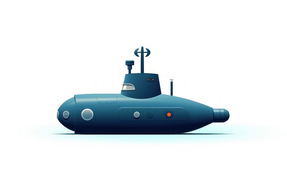 Submarine vehicle white background transportation. AI generated Image by rawpixel.
