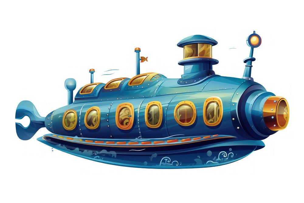 Submarine vehicle boat transportation. AI generated Image by rawpixel.