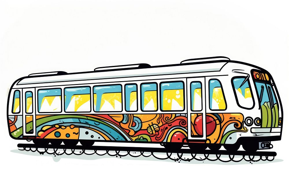 Subway train vehicle drawing. AI generated Image by rawpixel.