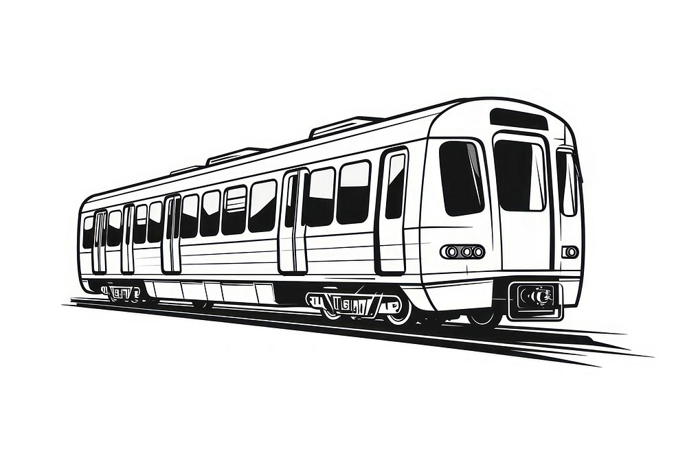 Subway train drawing vehicle railway. AI generated Image by rawpixel.