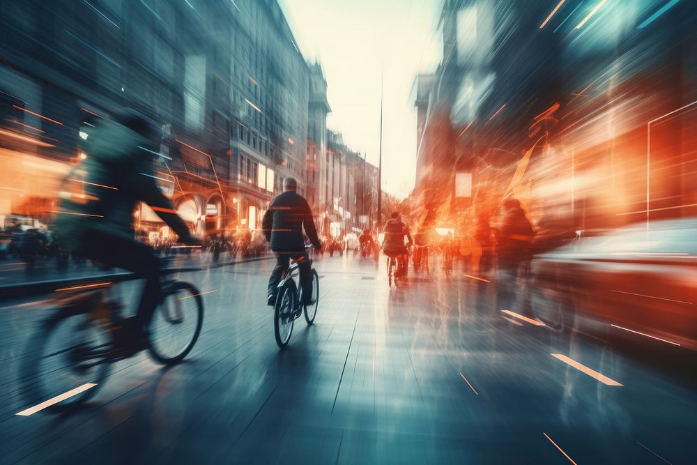 Cycling city outdoors bicycle. 